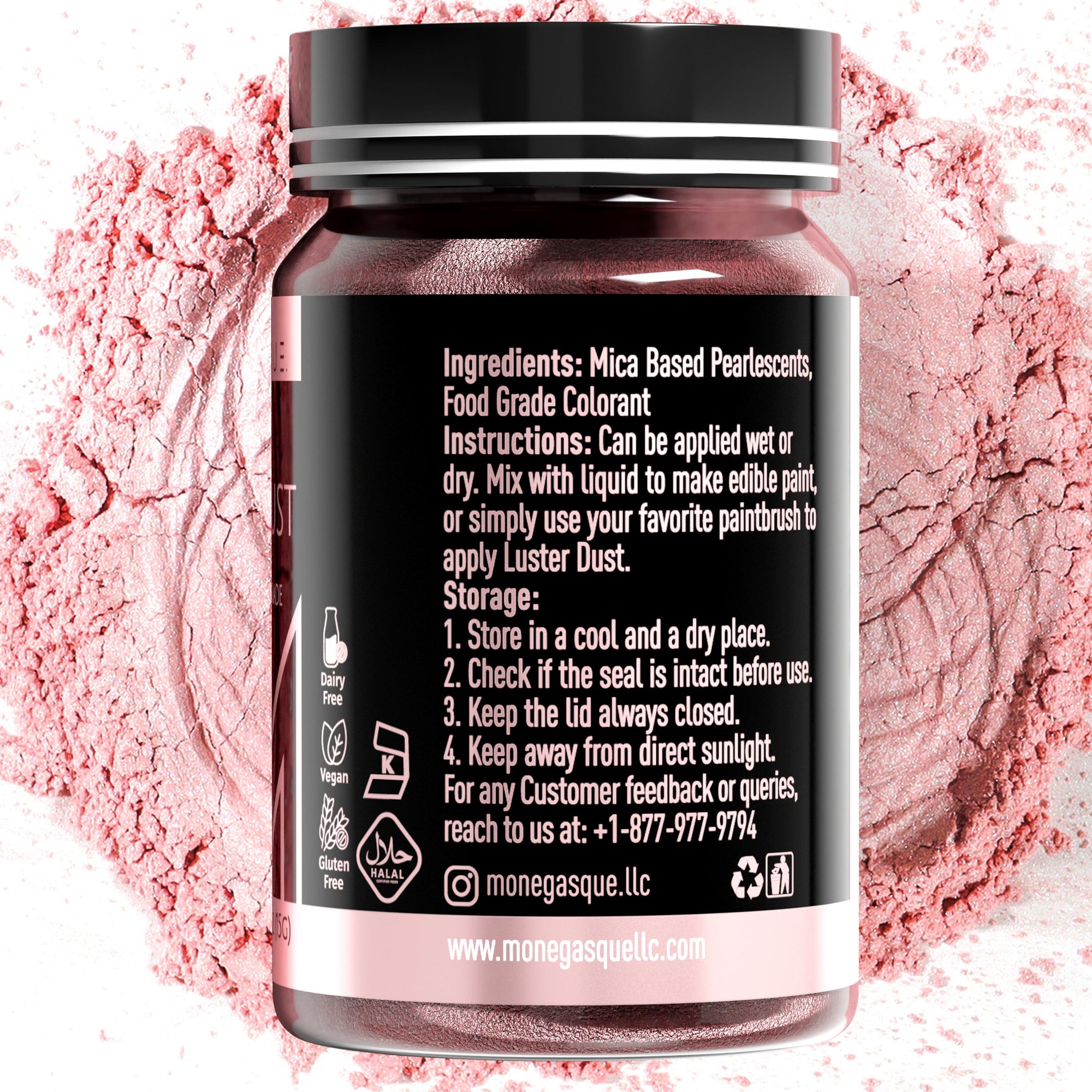 Pink Luster Dust 15G - MONÉGASQUE