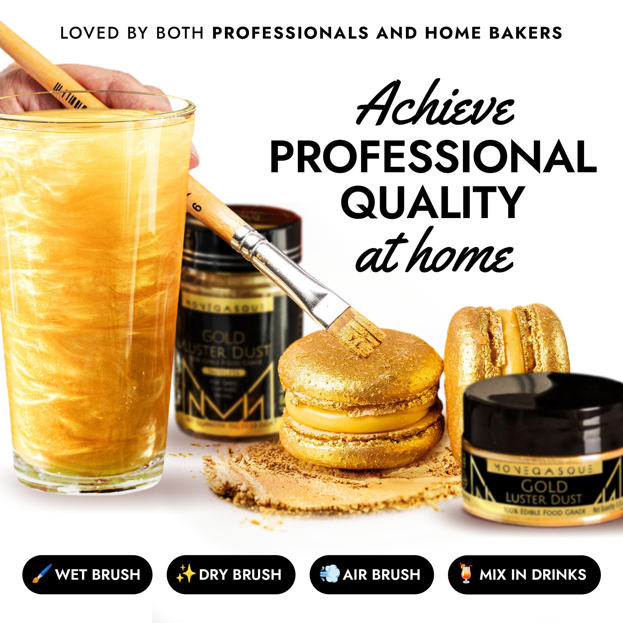 Gold Edible Luster Dust 15g | MONGASQUE Gold Edible Luster Dust 15g | MONGASQUE