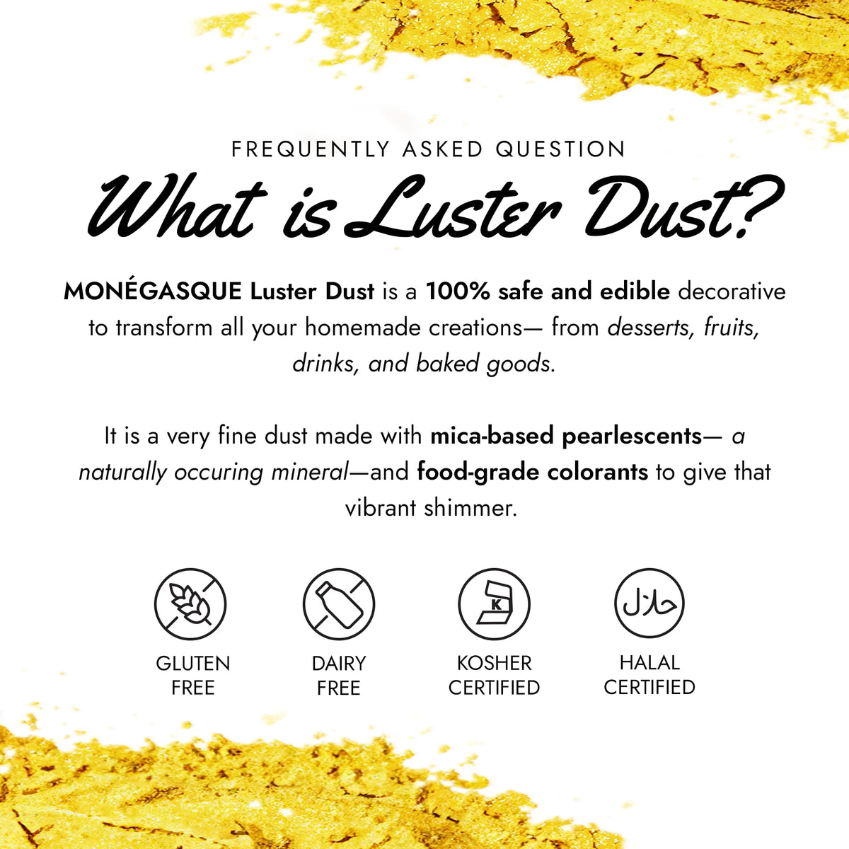 Luster Dust Rack Edible Luster Dust Set 12 Colors – 7G Each | MO | MONÉGASQUE