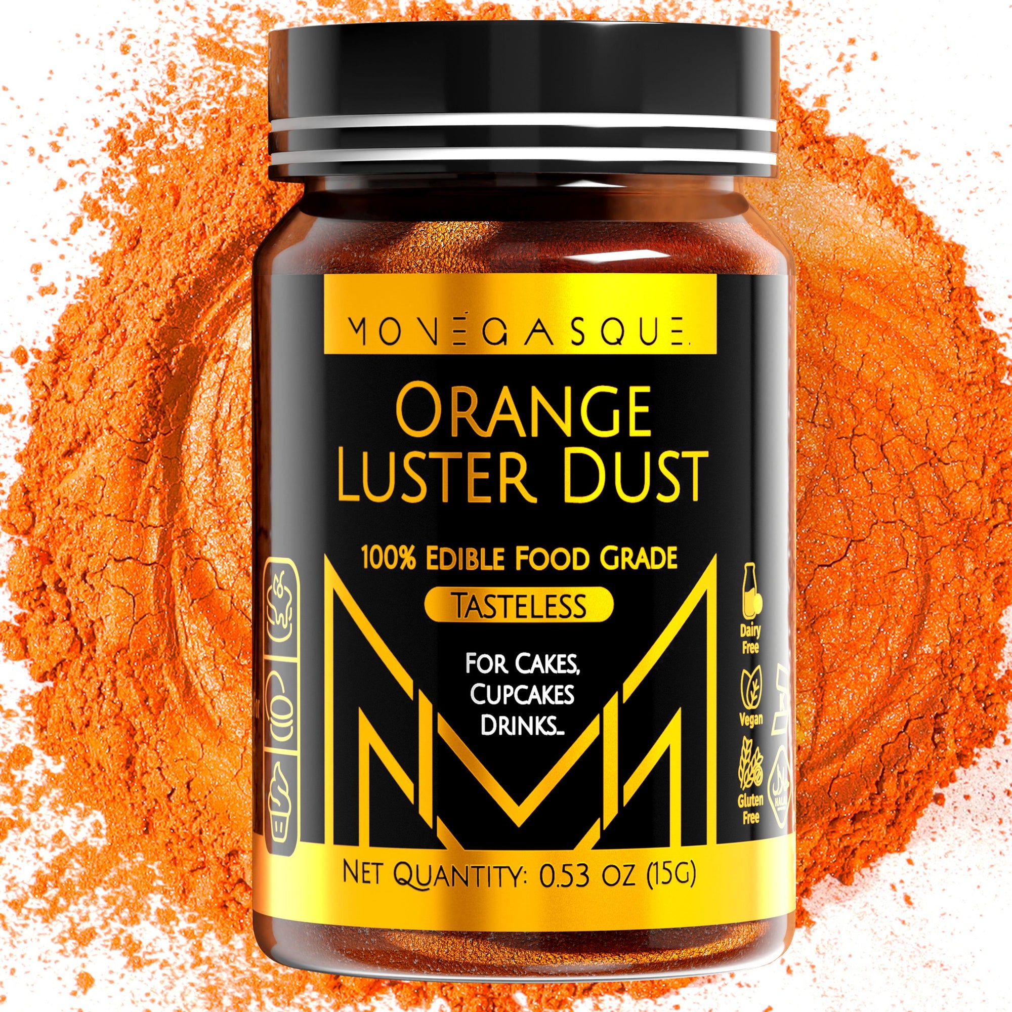 Orange Luster Dust 15G - MONÉGASQUE
